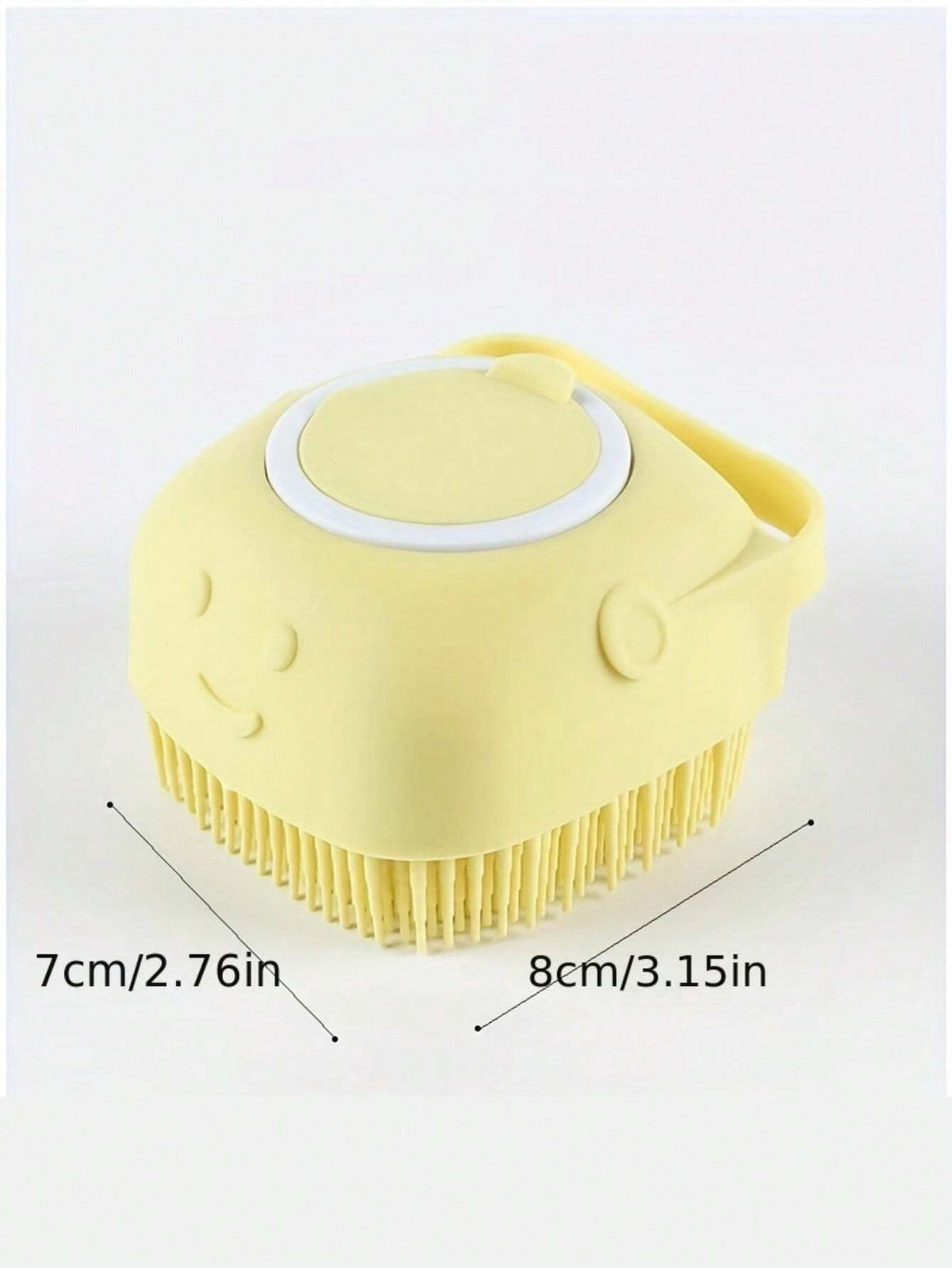 Silicone Pet Shampoo Brush with Massage Function and Integrated Shampoo Dispenser for Dogs and Cats - Assorted Colors