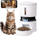 Automatic Cat Feeder with Dual 1080P HD Cameras, Night Vision, Two-Way Audio, Smart Wi-Fi Connectivity, Programmable Schedule, and Slow Feed Bowl - White