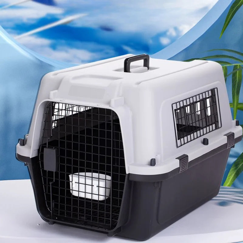 Durable Ventilated Pet Airline Transport Box - Multi-Purpose Dog and Cat Carrier
