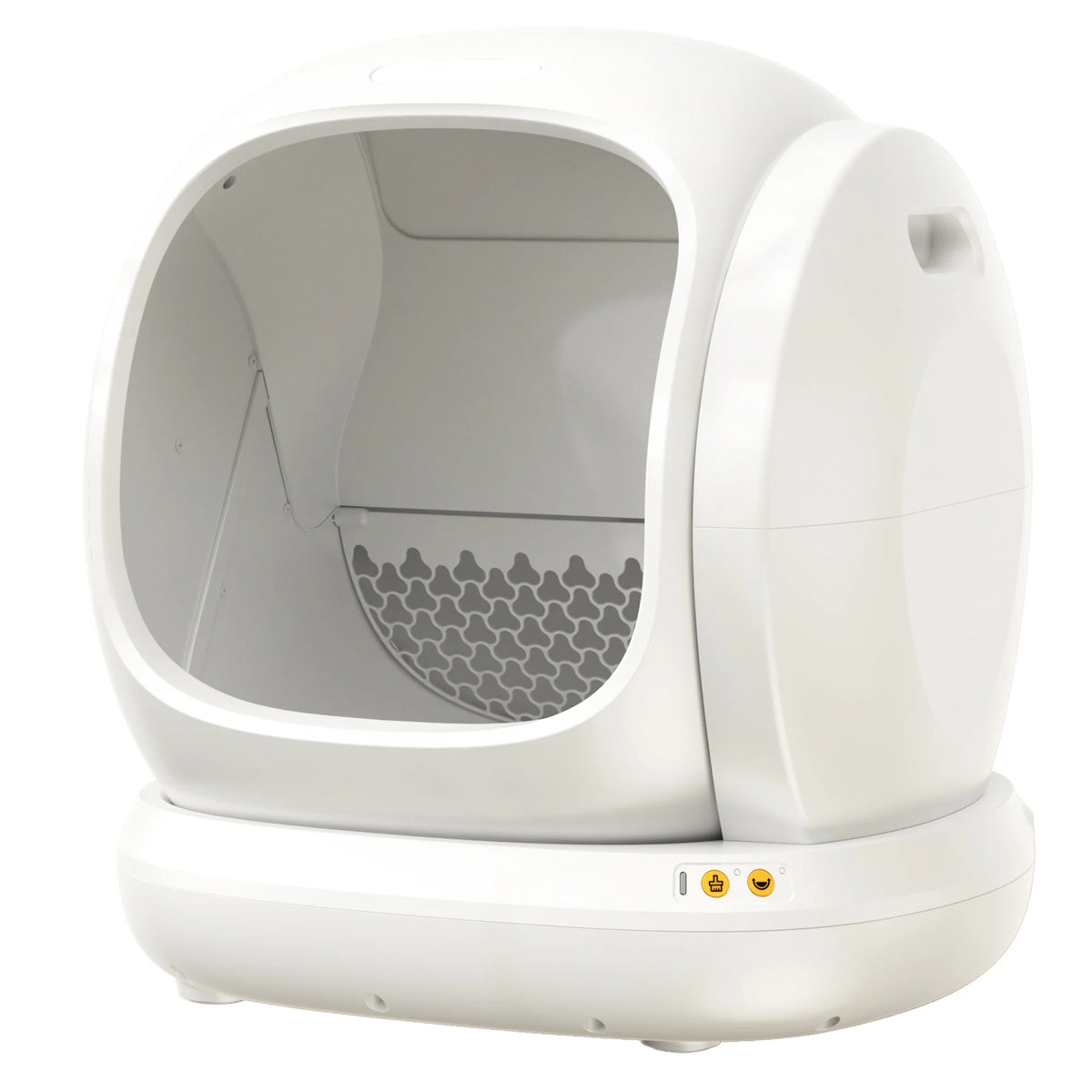 75L Smart Automatic Self-Cleaning Cat Litter Box with APP Control and Integrated Safety Features, White