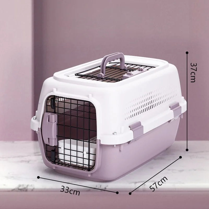 Durable Ventilated Pet Airline Transport Box - Multi-Purpose Dog and Cat Carrier
