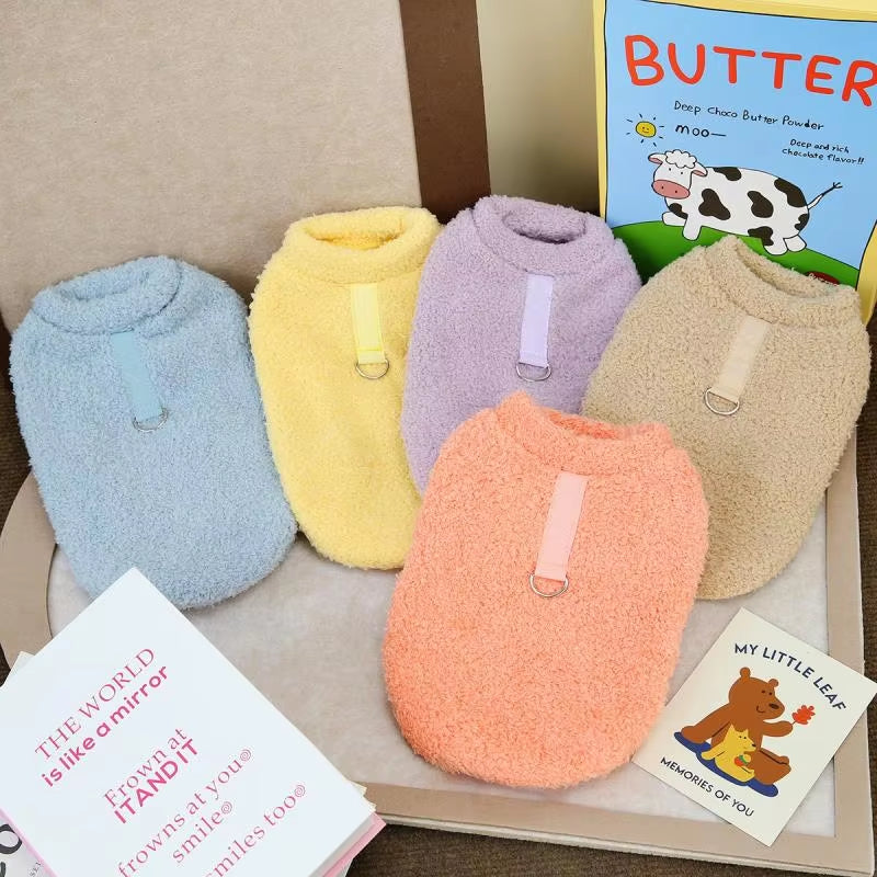 Premium Winter Plush Dog Sweater - Soft Jacket for Small to Medium Dogs and Cats, Ideal for Chihuahuas and Teddy Breeds