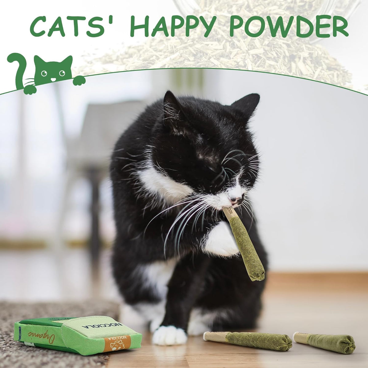 3-Pack Organic Catnip Toys for Cats - Safe Teething and Kicker Toys for Indoor Cats, Stress-Relieving Fun