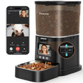 Smart Automatic Cat Feeder with Camera, 5G WiFi Connectivity, Remote APP Control, Timed Portion Dispensing, High Capacity for Cats and Dogs, Black