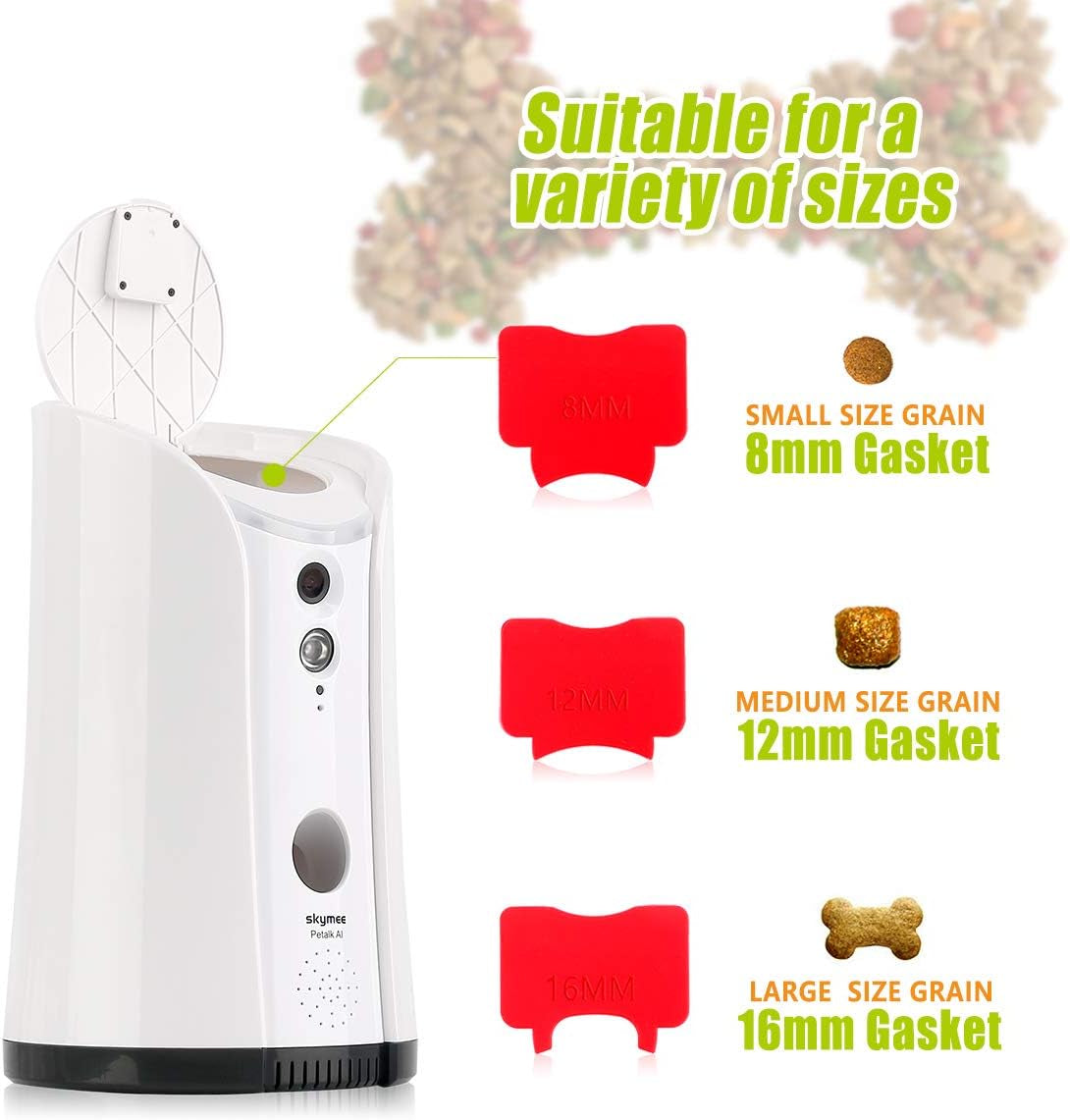 SM-02 Remote Pet Camera with Treat Dispenser, Two-Way Audio, Night Vision, and Alexa Compatibility