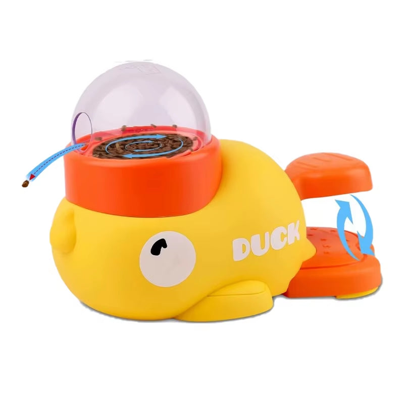 Interactive Pet Treat Dispenser - Anti-Gulping Duck Slow Feeder for Dogs and Cats, Ideal for Training and Enrichment