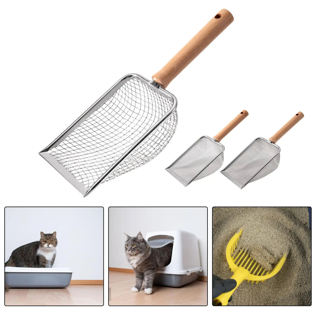Durable Cat Litter Scoop for Efficient Cleaning and Fast Sifting of Litter Boxes