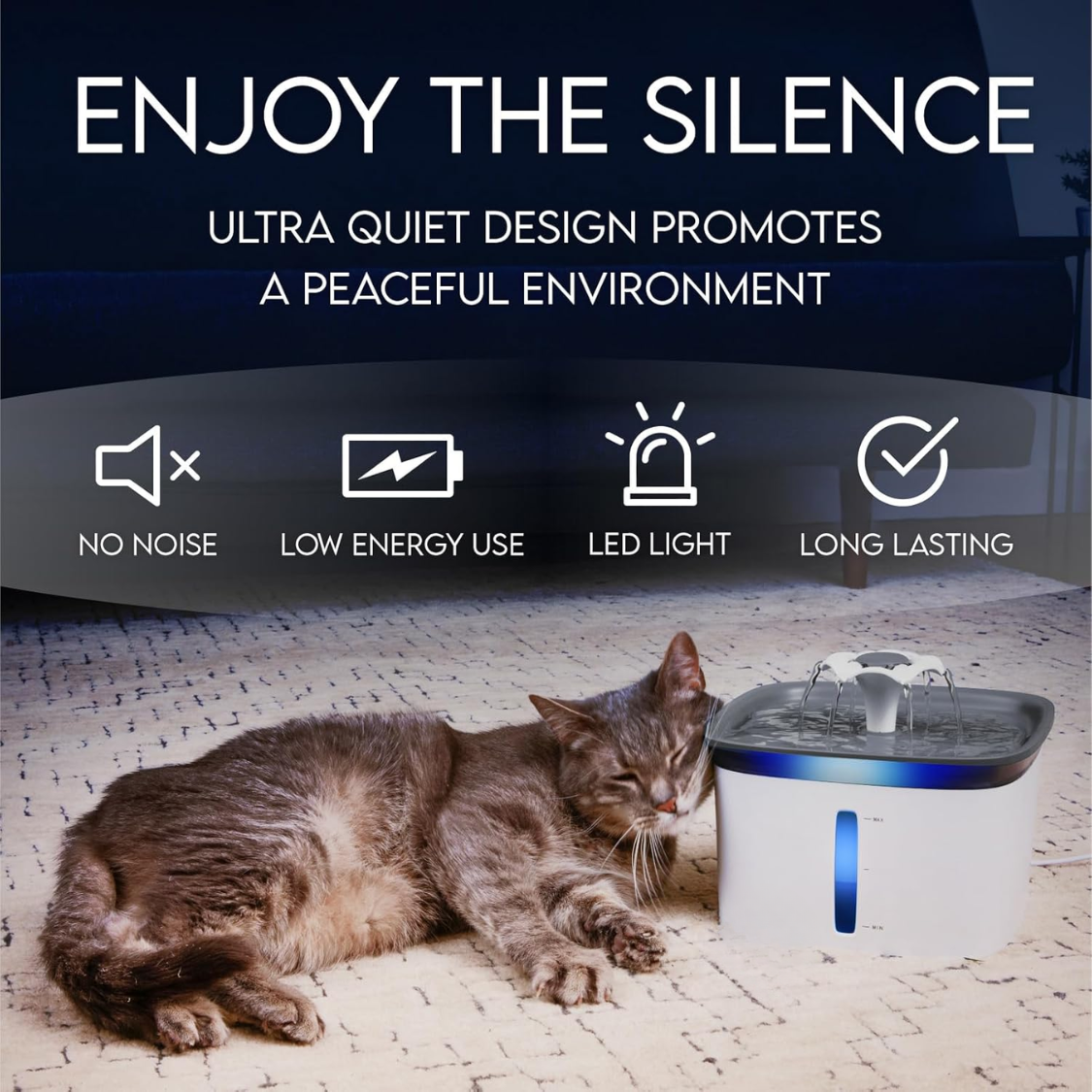 95Oz Automatic Pet Water Fountain - Award-Winning Design for Cats and Dogs with Replacement Filters