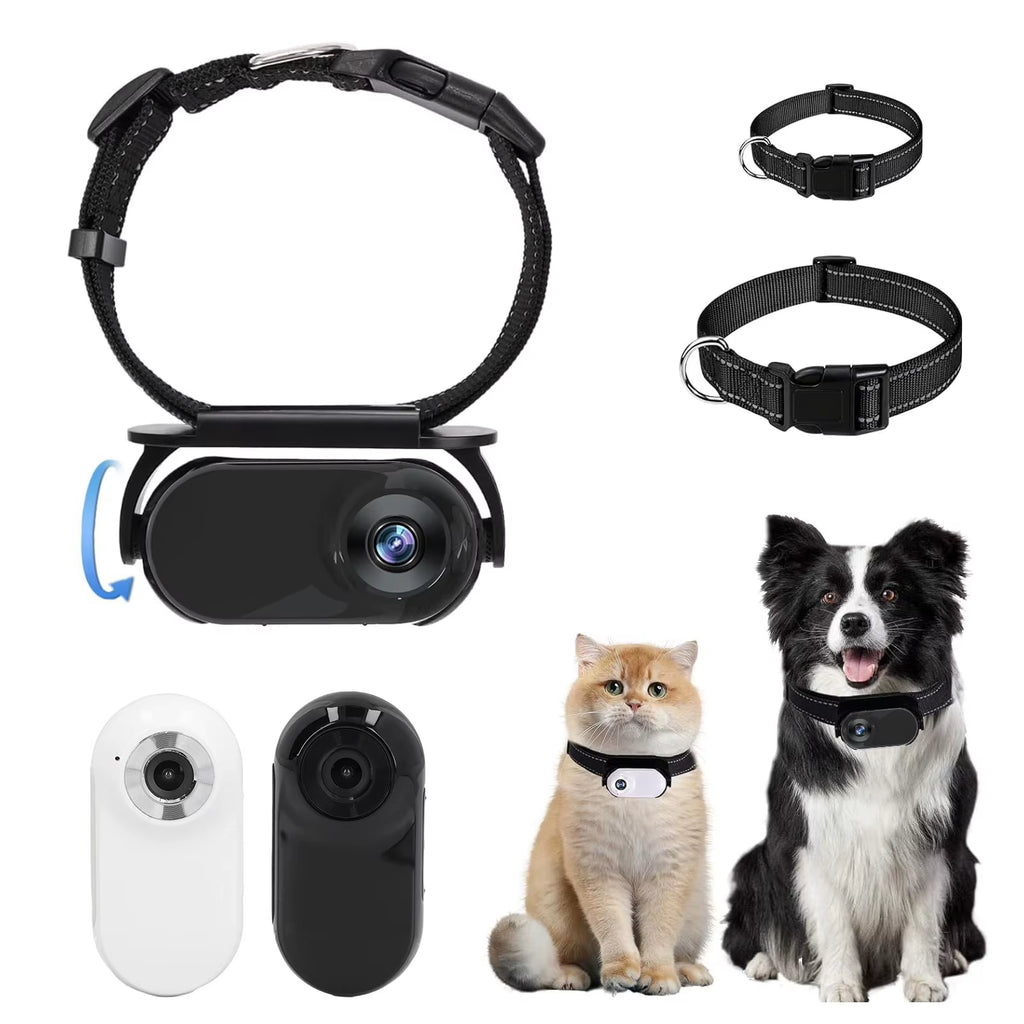 Pet Collar Camera with 120° Lens, OTG Connection, Adjustable Magnetic Design for Outdoor Use - Ideal for Dogs and Cats