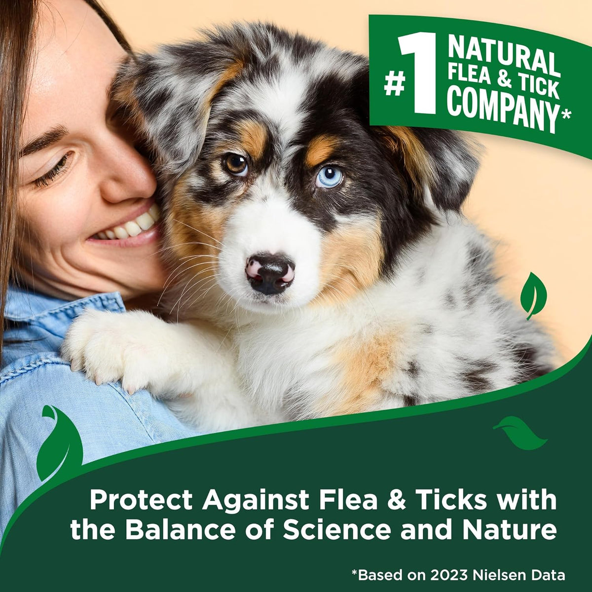 Natural Flea and Tick Indoor Home Spray for Dogs, 32 oz, 2-Pack