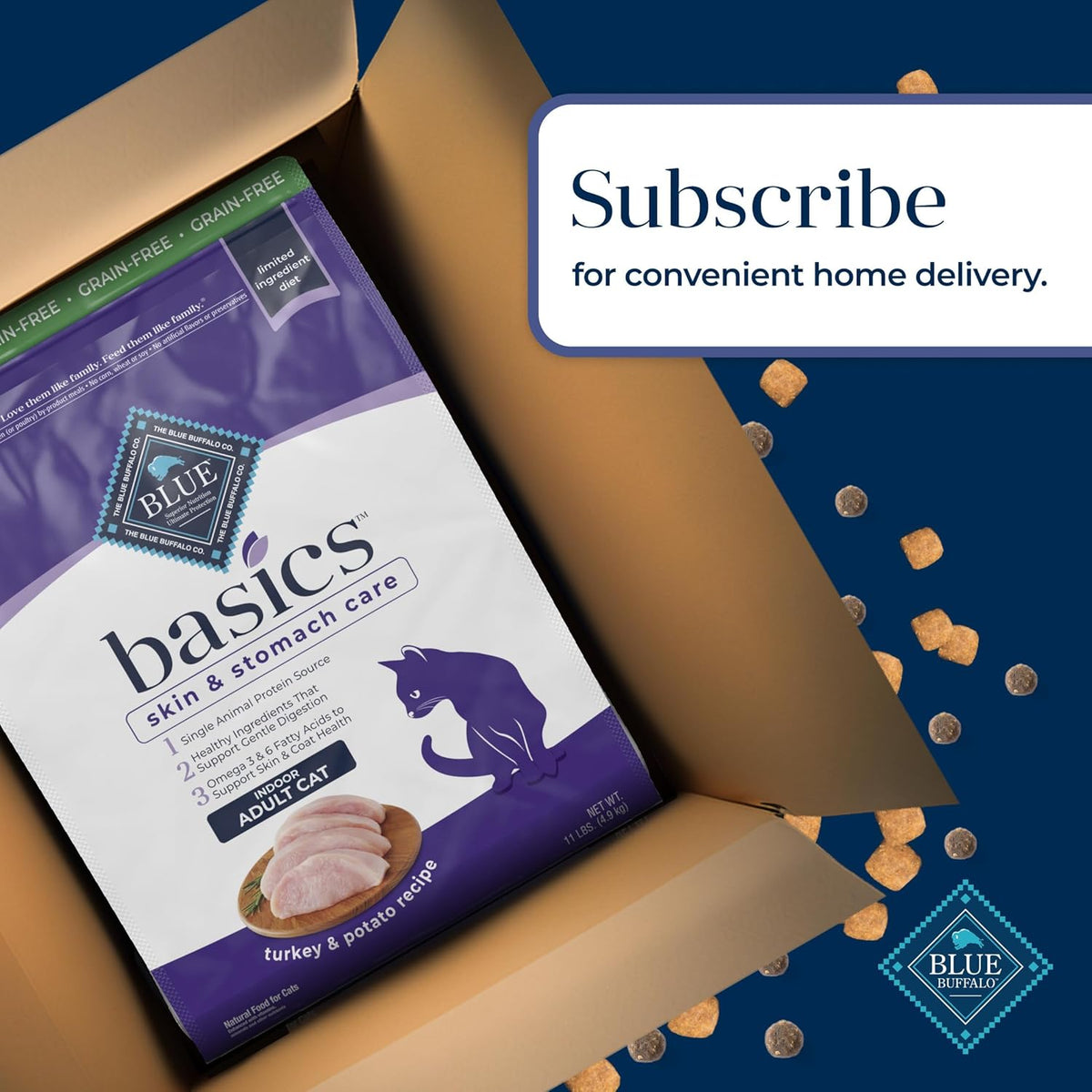 Basics Grain-Free Dry Cat Food with Turkey, 11 lbs