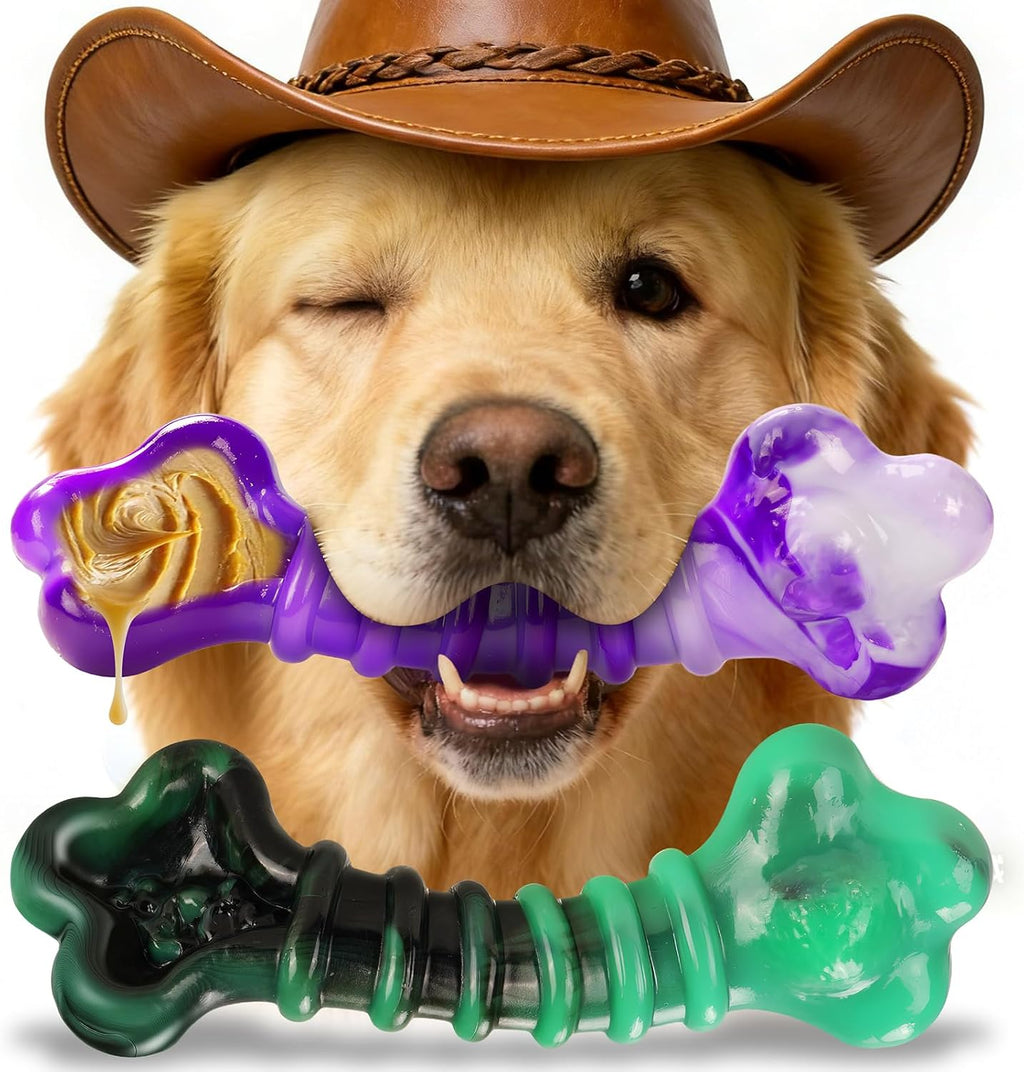 Indestructible Dog Chew Toys - 2-Pack for Aggressive Chewers (25-75 lbs)