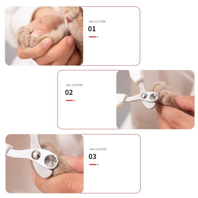 Professional Circular Hole Cat Nail Scissors and Dog Nail Clippers for Pet Grooming - Ideal for Small Dogs
