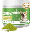 Dog Dental Powder for Teeth Cleaning, Fresh Breath, Tartar and Plaque Removal, Natural Plant Blend with Probiotics, 150g