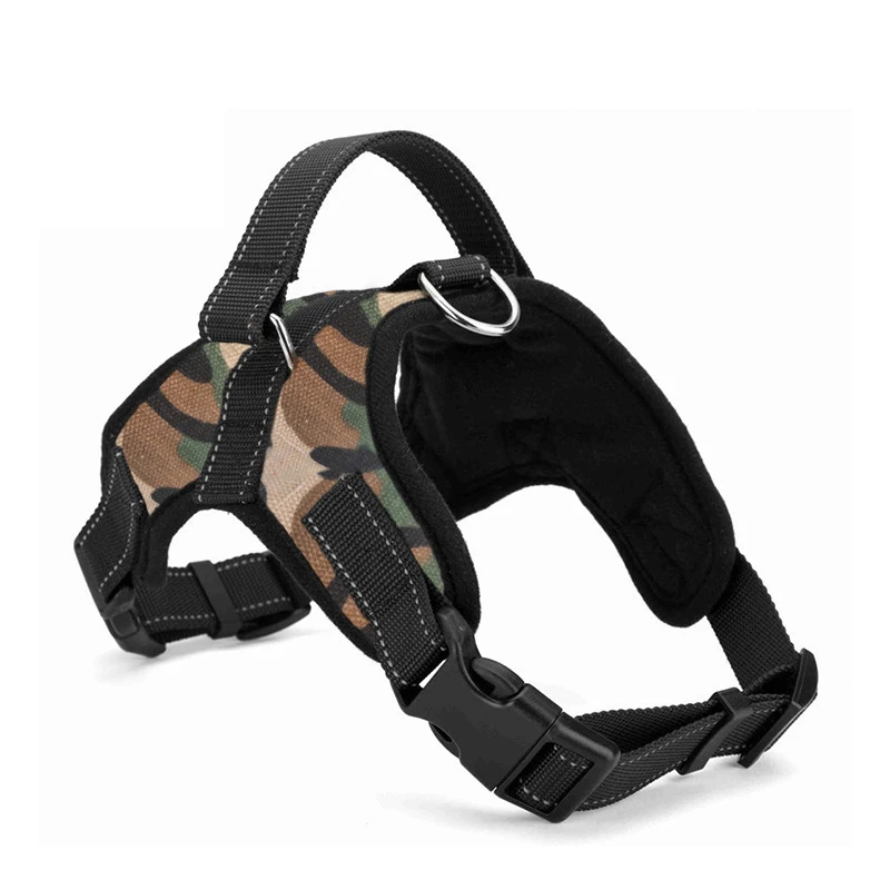 Adjustable Quick-Release Nylon Dog Harness — Breathable Vest for Outdoor Use