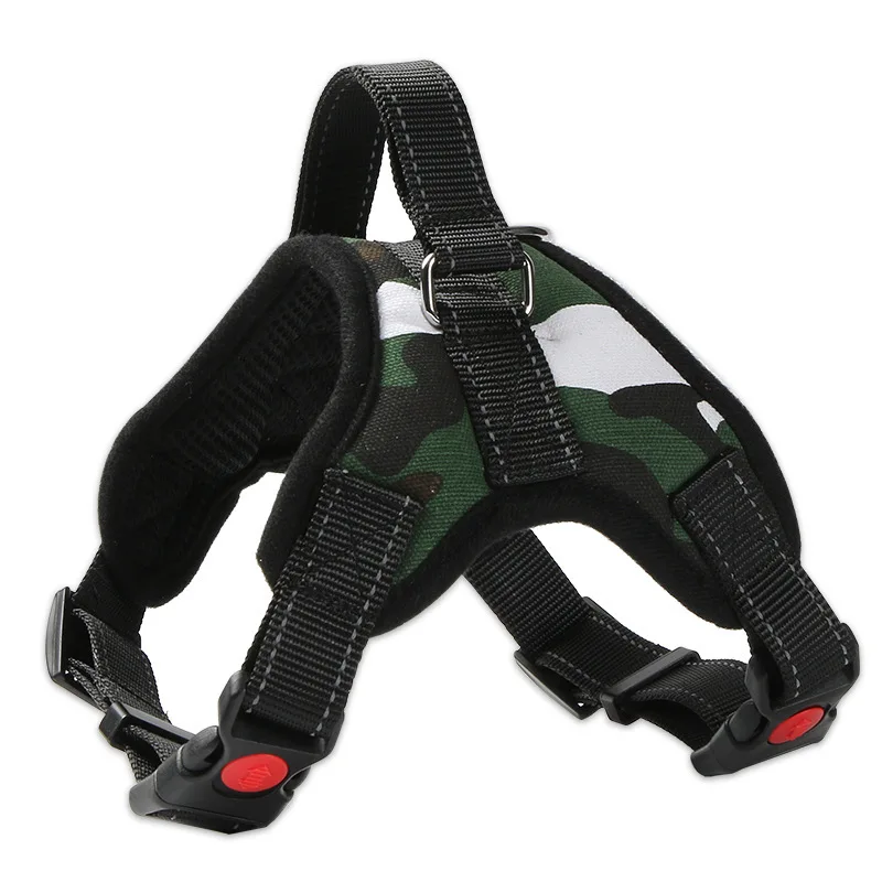 Adjustable Quick-Release Nylon Dog Harness — Breathable Vest for Outdoor Use