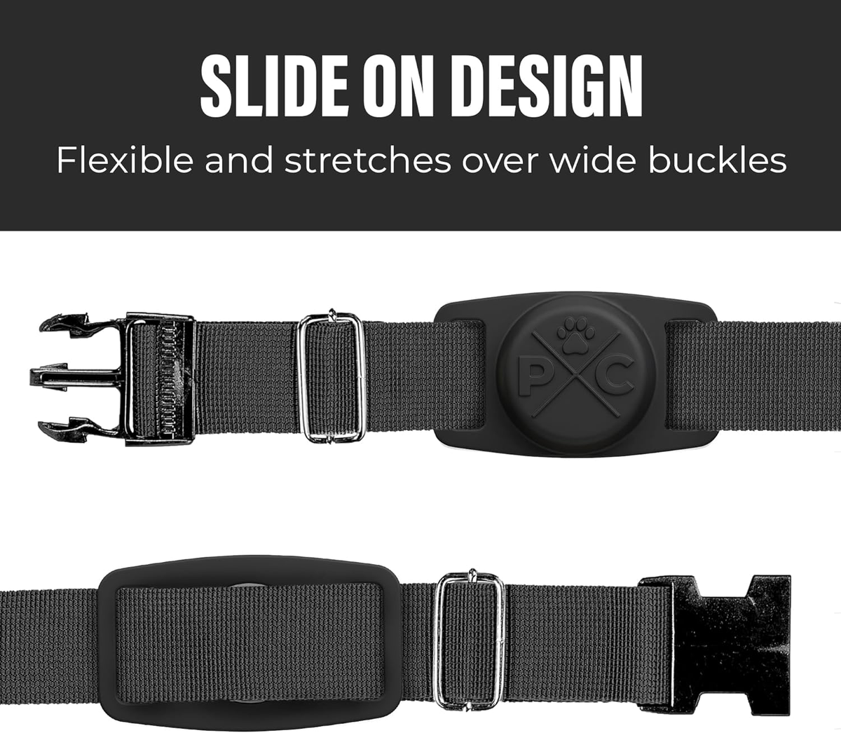 Airtag-Compatible Dog Collar | Durable Protective Holder for Tracking Pets with Apple Technology - Suitable for Dogs and Cats