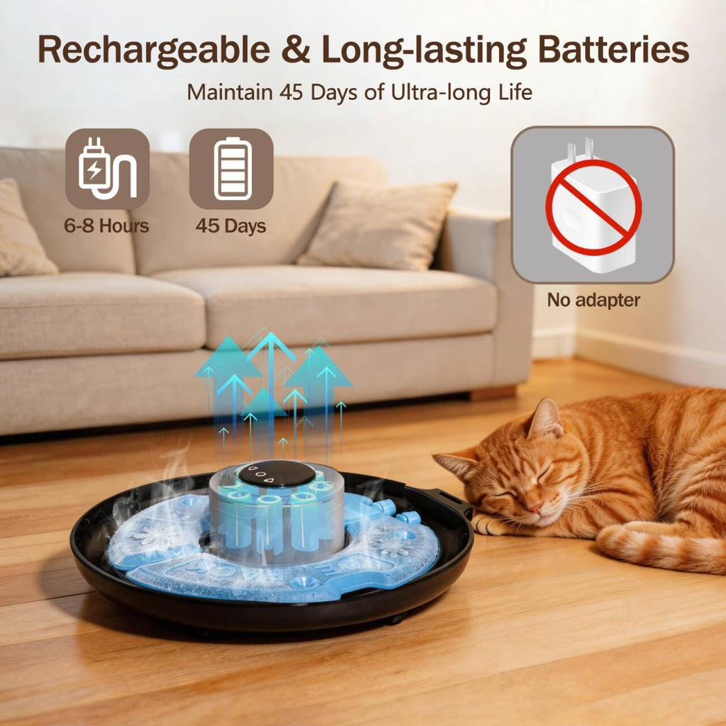Automatic 6-Meal Wet Food Feeder with Stainless Steel Tray and Refrigeration for Cats and Dogs, Programmable Timed Dispenser with Ice Packs