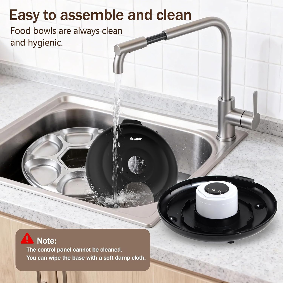 Automatic 6-Meal Wet Food Feeder with Stainless Steel Tray and Refrigeration for Cats and Dogs, Programmable Timed Dispenser with Ice Packs