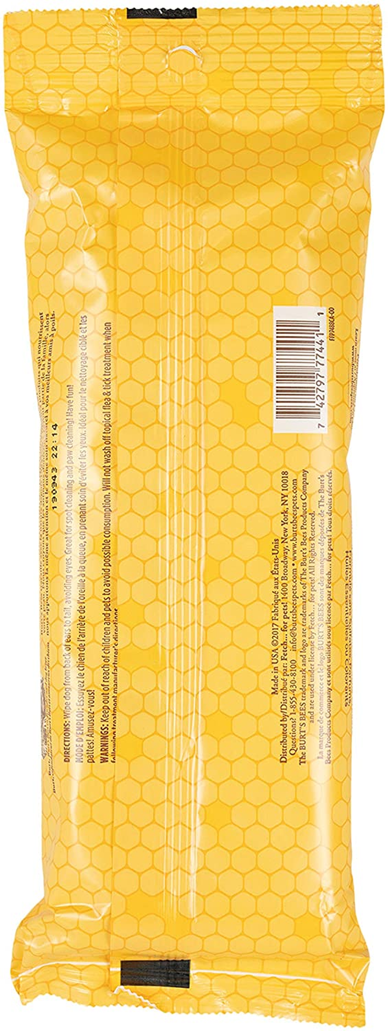 Burt's Bees for Pets Honey Multipurpose Dog Grooming Wipes - 50 Count