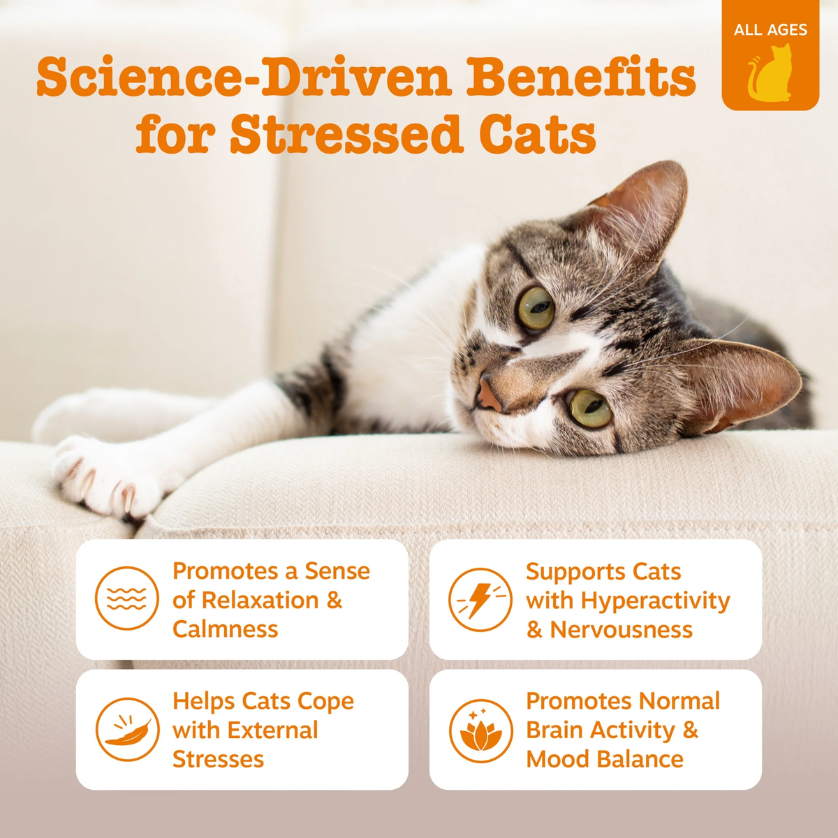Calming Bites Bacon Flavor for Cats - 30 Count Pouch