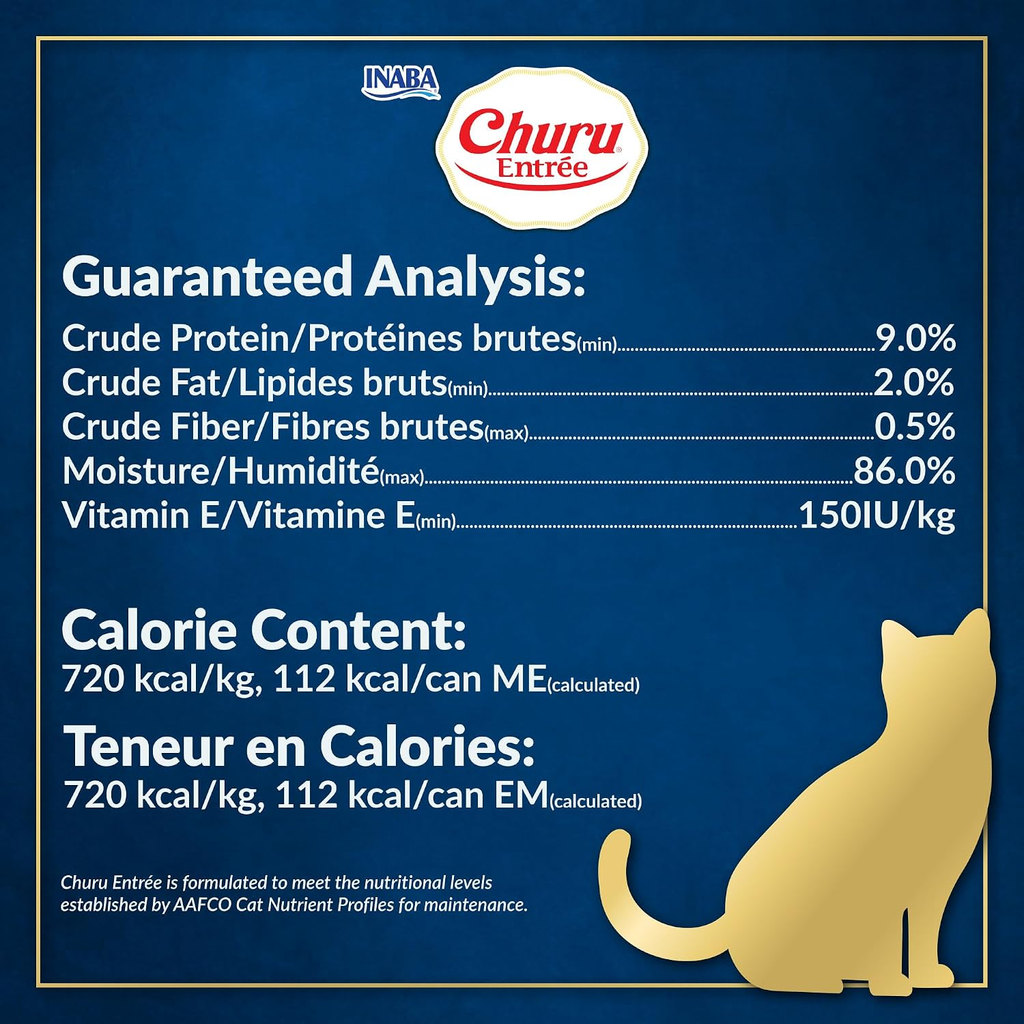 Churu Entree Gravy Wet Cat Food with Tuna and Salmon, 24 Count