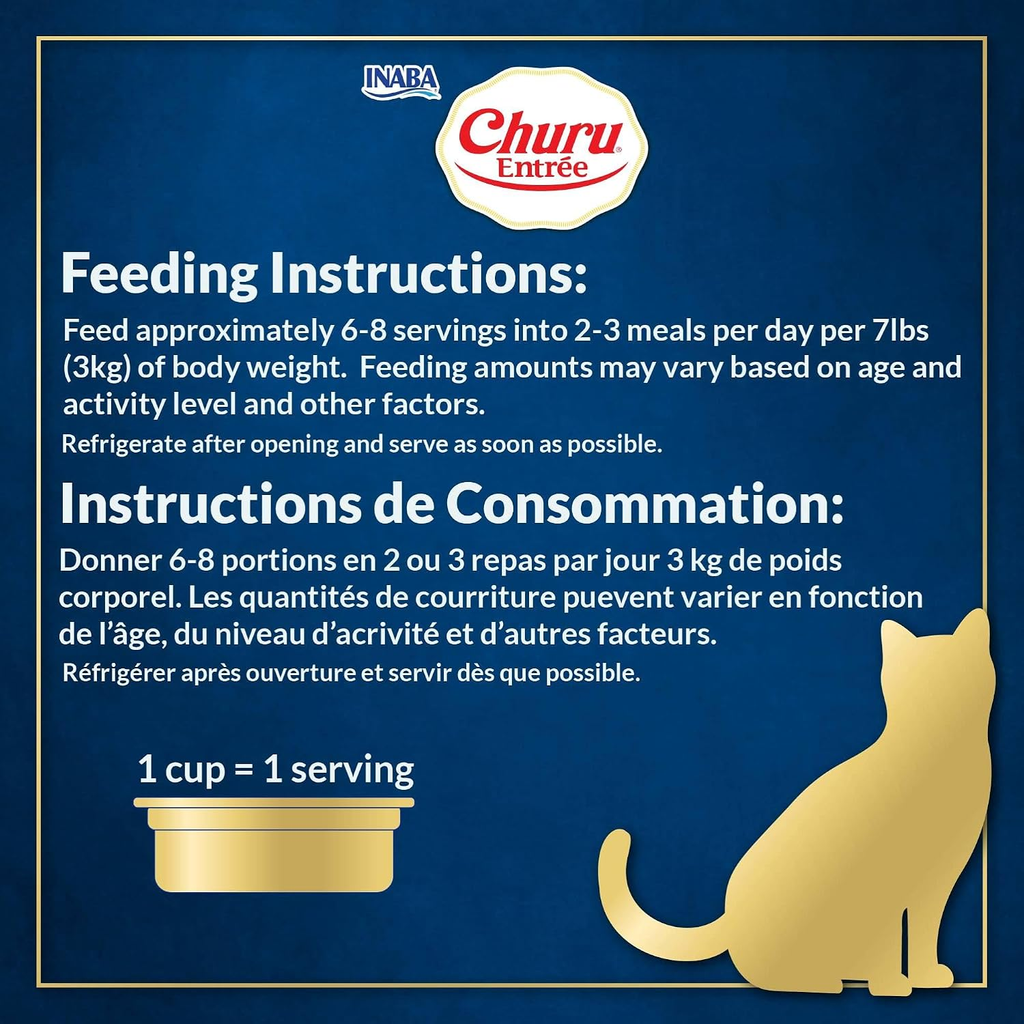 Churu Entree Pâté Wet Cat Food Cups, Chicken and Salmon, 6 Count
