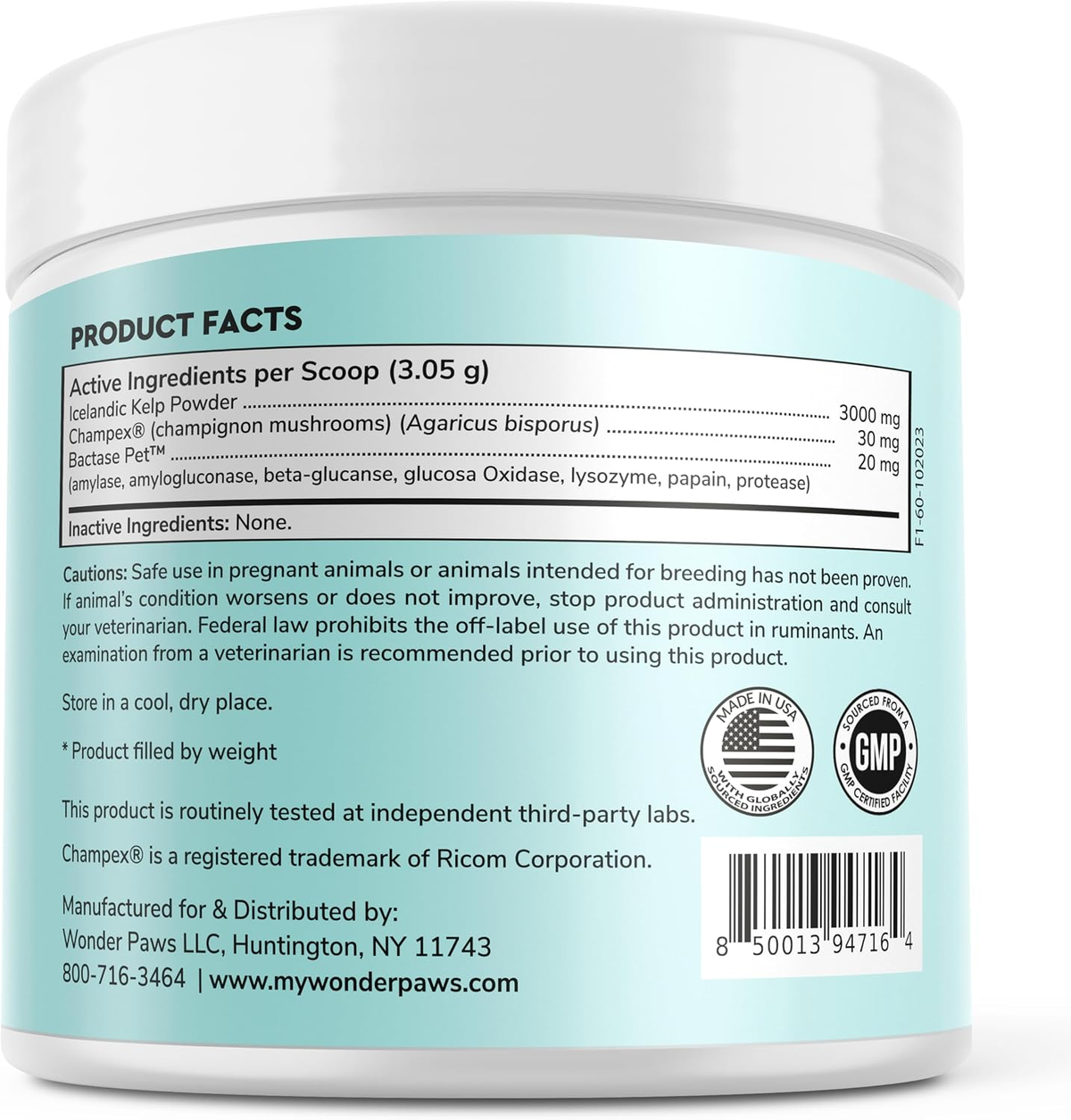 Dental Care Powder for Dogs – Effortless Teeth Cleaning Solution – Effectively Removes Plaque, Tartar, and Stains While Freshening Breath – Suitable for Dogs of All Ages – 60 Scoops