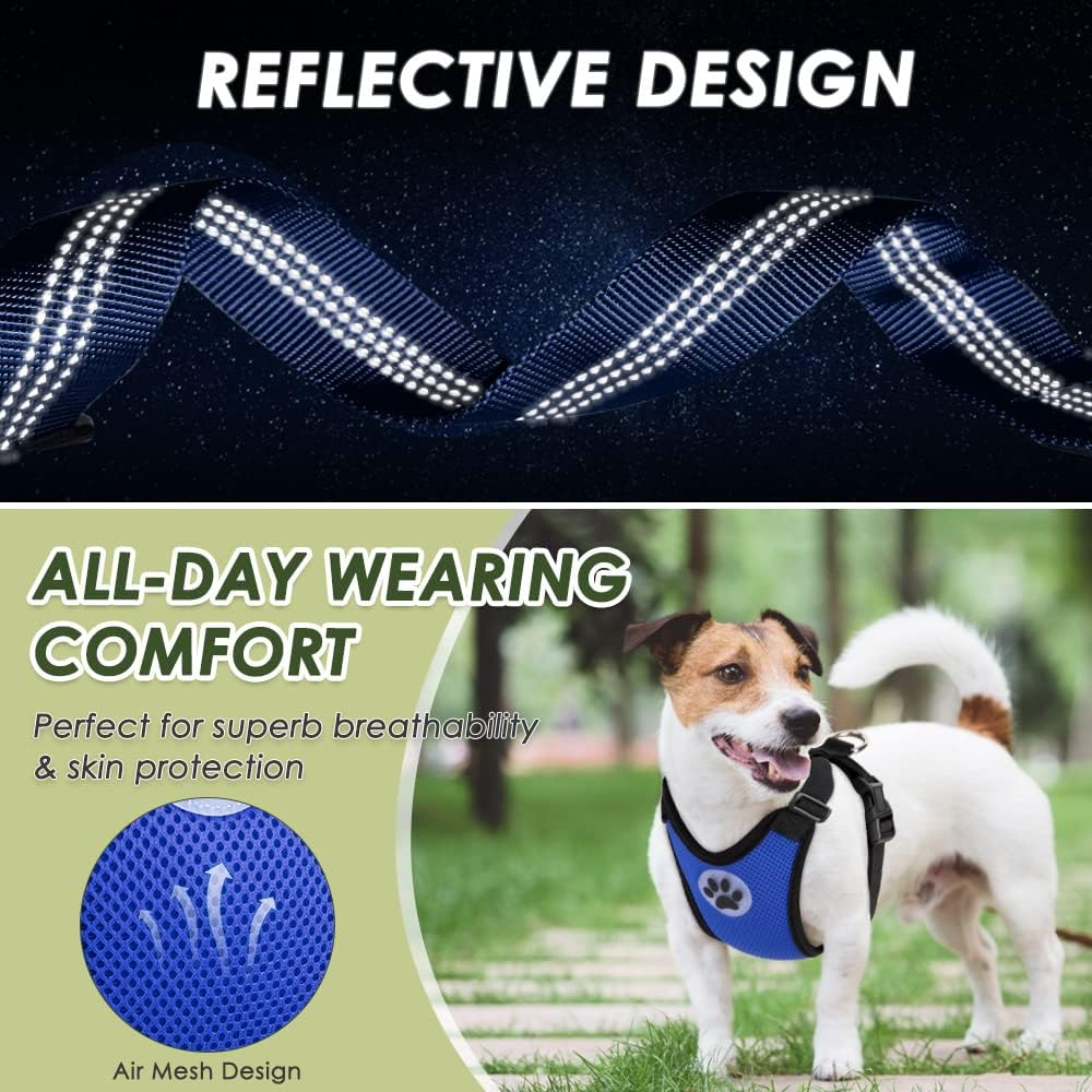Dog Car Harness and Seat Belt with 2-in-1 Buckle System