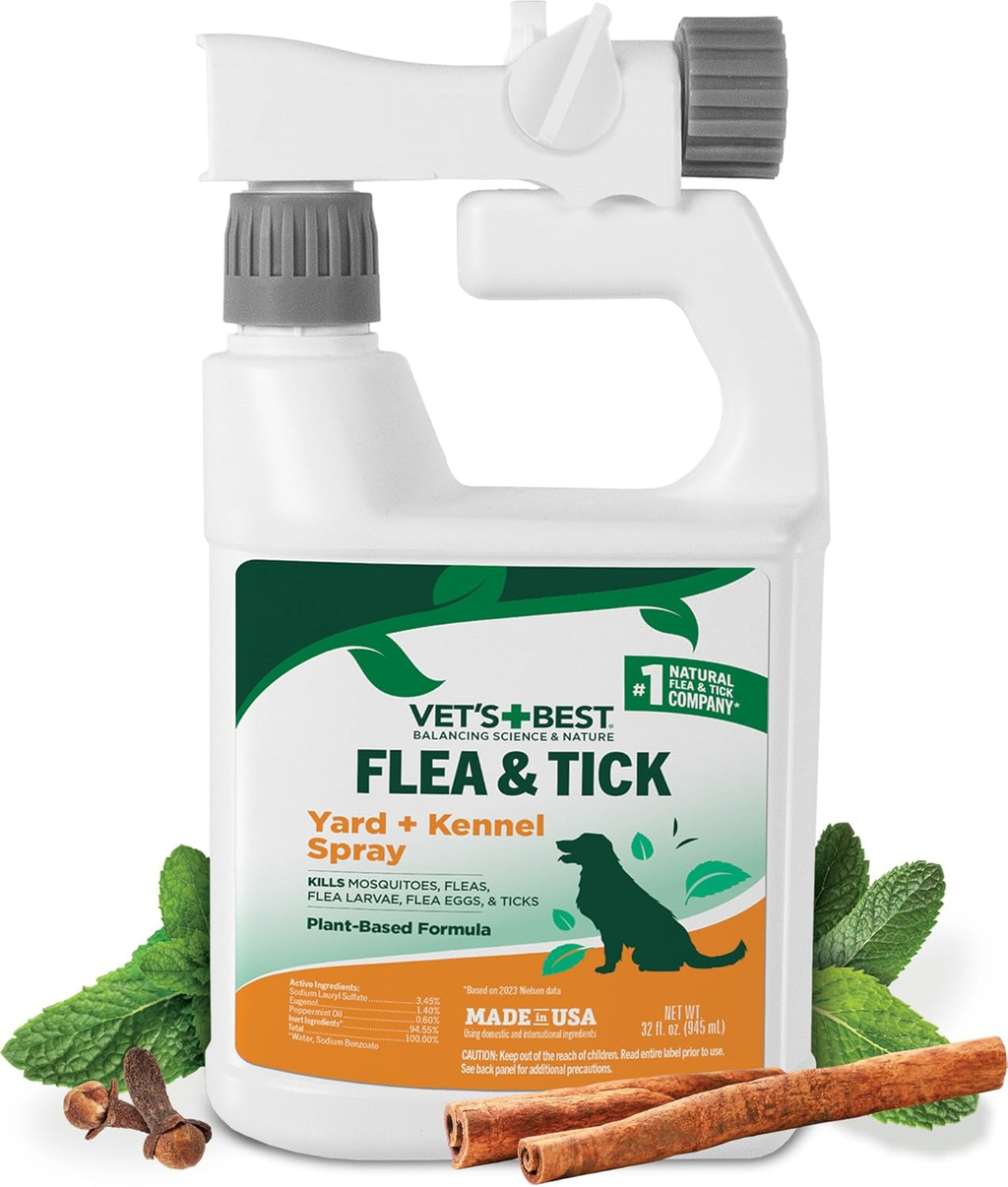 Flea, Tick, and Mosquito Yard and Kennel Spray for Dogs - 32 oz
