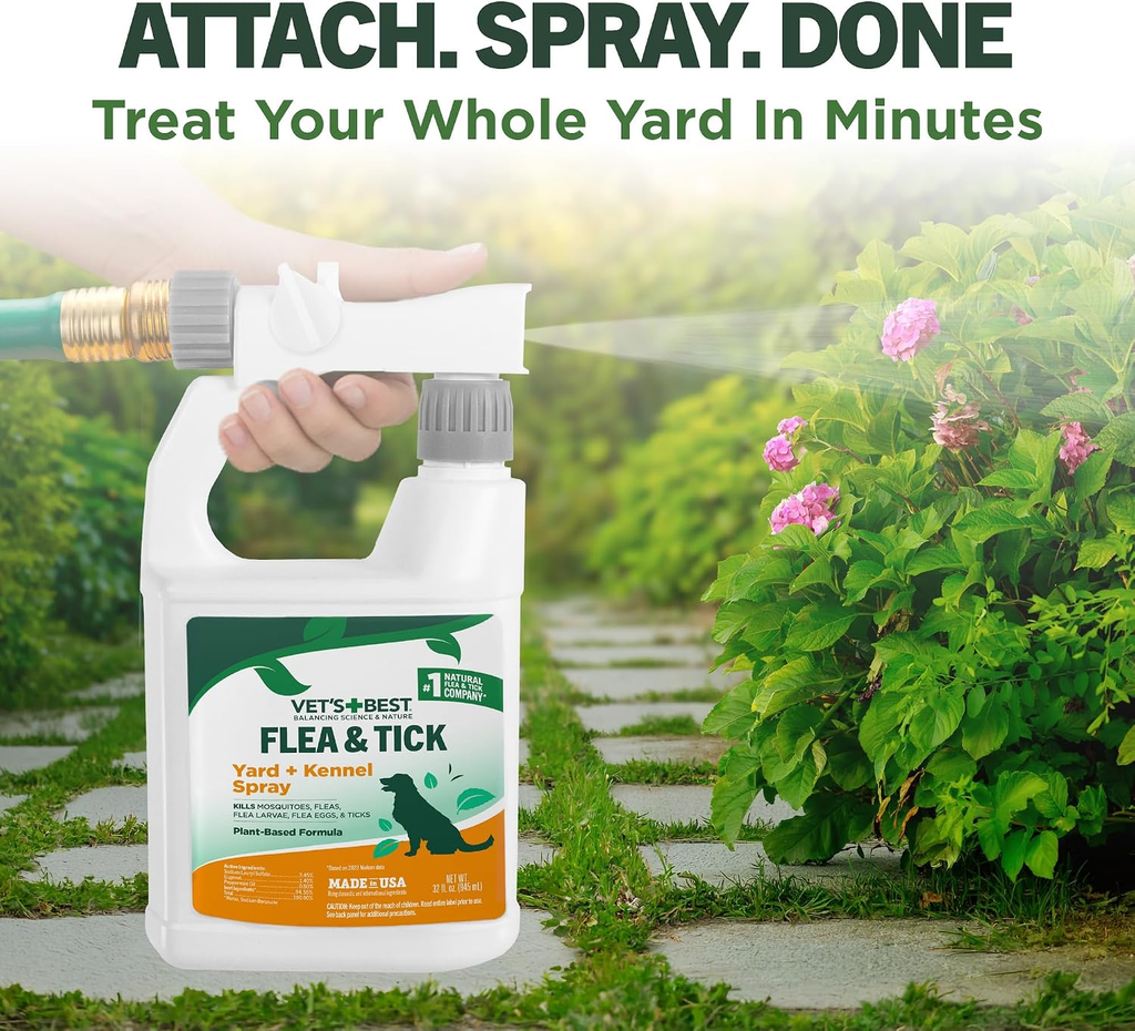 Flea, Tick, and Mosquito Yard and Kennel Spray for Dogs - 32 oz