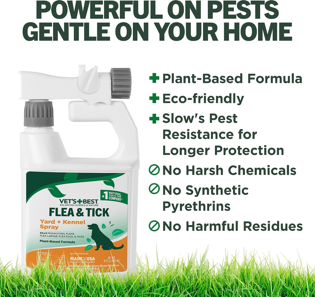 Flea, Tick, and Mosquito Yard and Kennel Spray for Dogs - 32 oz