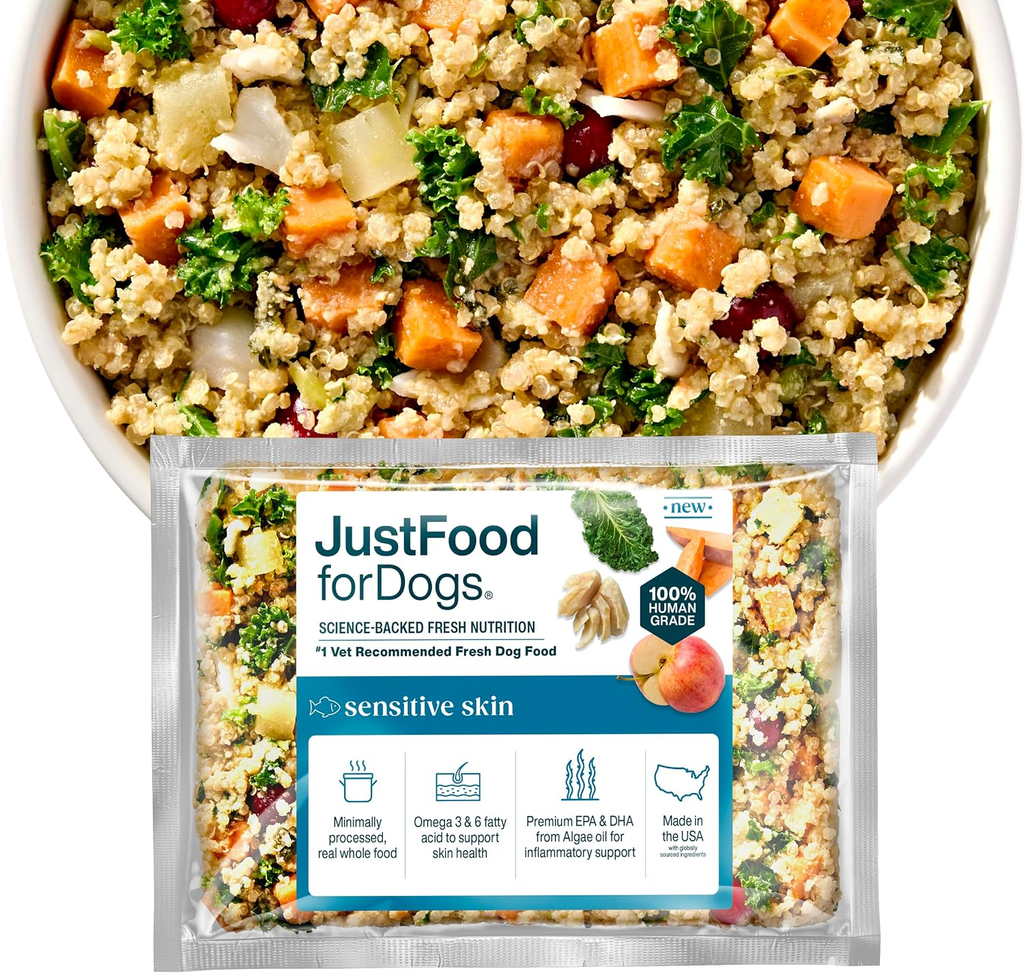 Frozen Fresh Sensitive Skin Dog Food with Skin & Coat Benefits - 7 Pack