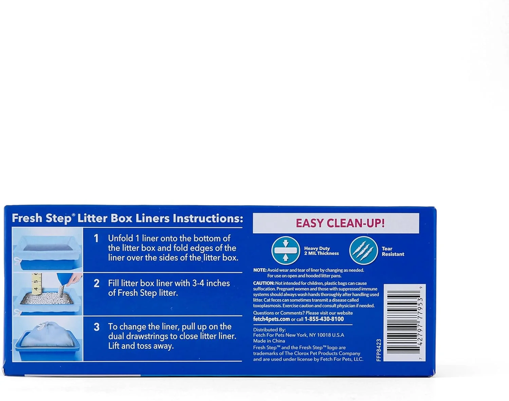 Jumbo Scented Drawstring Litter Box Liners, 36" x 19", 7 Count
