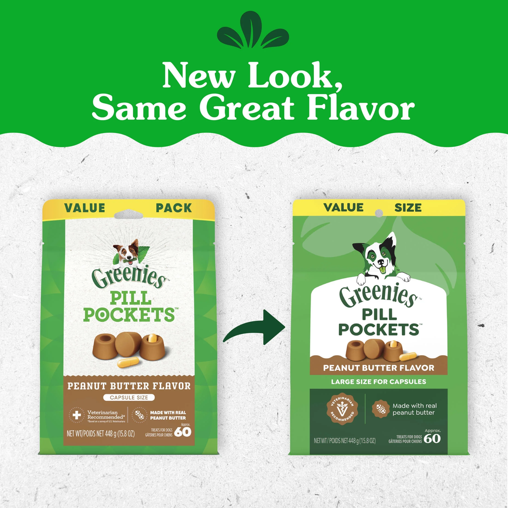 Large Dog Pill Pockets - Peanut Butter Flavor, 15.8 oz