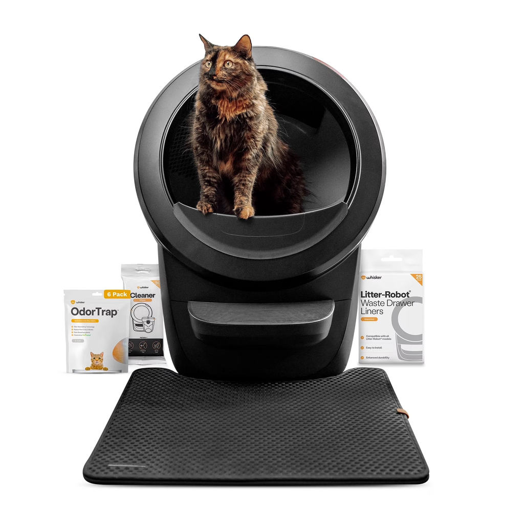 Litter-Robot 4 Core Bundle - Self-Cleaning Cat Litter Box with Accessories in Black