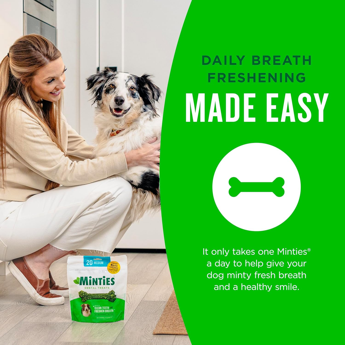 Mint Dental Chews for Medium Dogs (25-50 lbs) - 20 Count