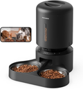 PETLIBRO Smart Automatic Pet Feeder with HD Camera for Cats and Dogs, 5G WiFi Connectivity, 2-Way Audio, Night Vision, Motion and Sound Alerts, Dual Tray, 5L Capacity, Black