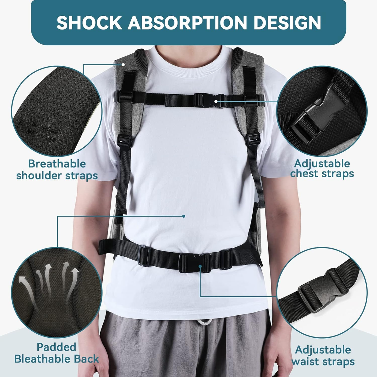 Pet Backpack Carrier with Padded Waist Support for Pets Up to 18 lbs