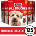 Pill Pouches for Dogs - Real Chicken Treats, 25 Count Bags (Pack of 5; Total 125 Treats)