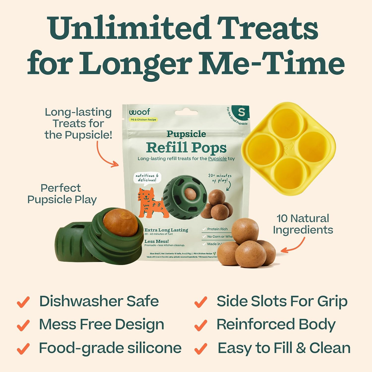 Premium Dog Treat Toy Starter Kit for Small Breeds (10-25 lbs)