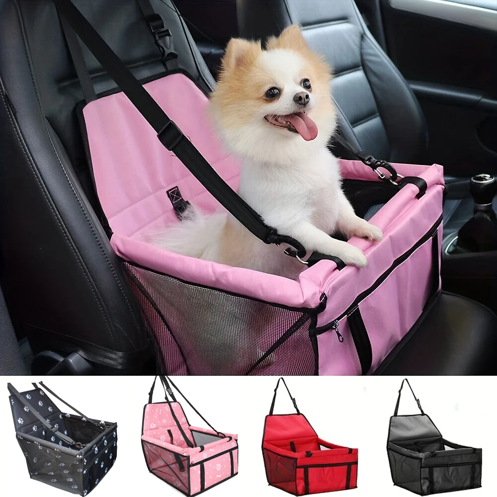 Foldable Dog Car Seat Cover & Booster Hammock — 600D Oxford, Stable & Portable | 7 Colors