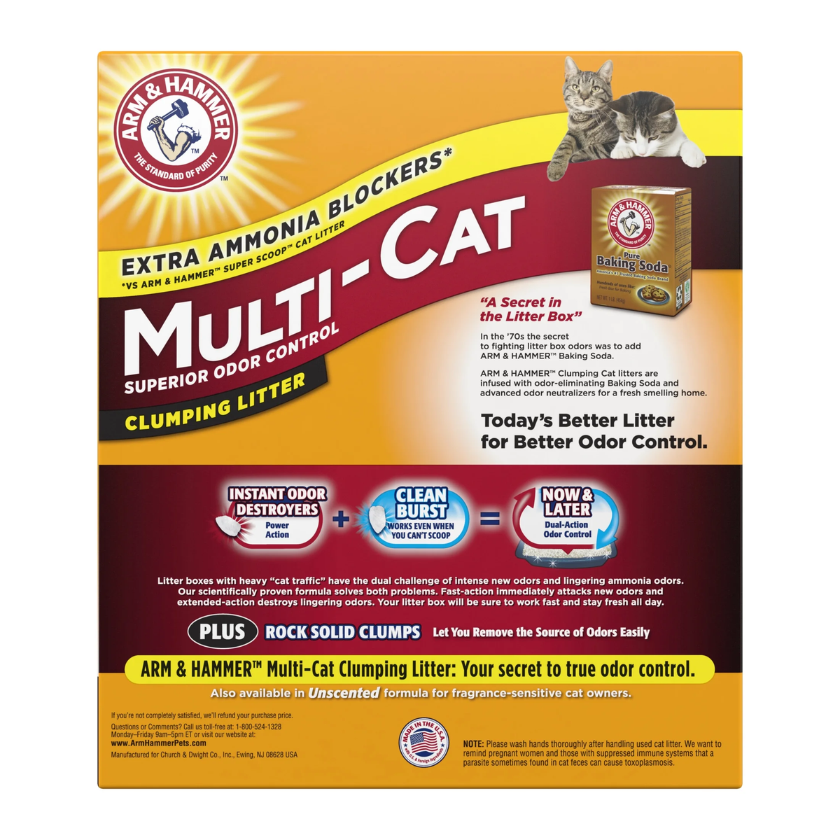 Premium Multi-Cat Clumping Cat Litter with Clean Burst Scent, 40 lb