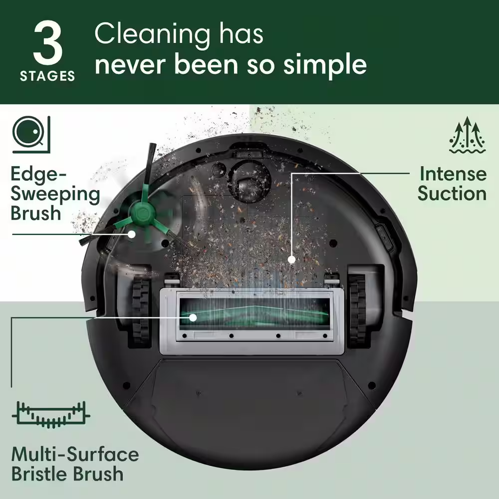 Roomba 105 13.2-Inch Robotic Vacuum with Smart Navigation and Auto-Empty Dock in Black