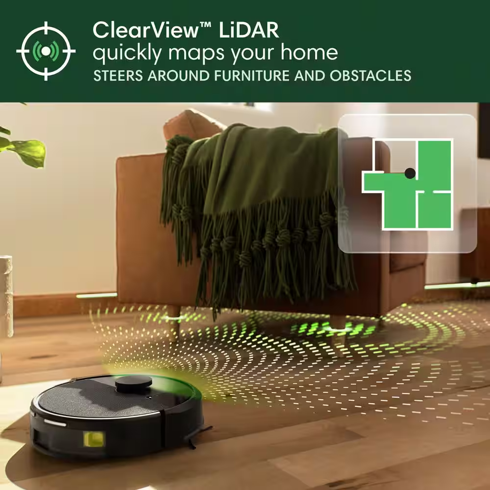 Roomba 105 13.2-Inch Robotic Vacuum with Smart Navigation and Auto-Empty Dock in Black