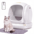 75L Smart Automatic Self-Cleaning Cat Litter Box with APP Control and Integrated Safety Features, White