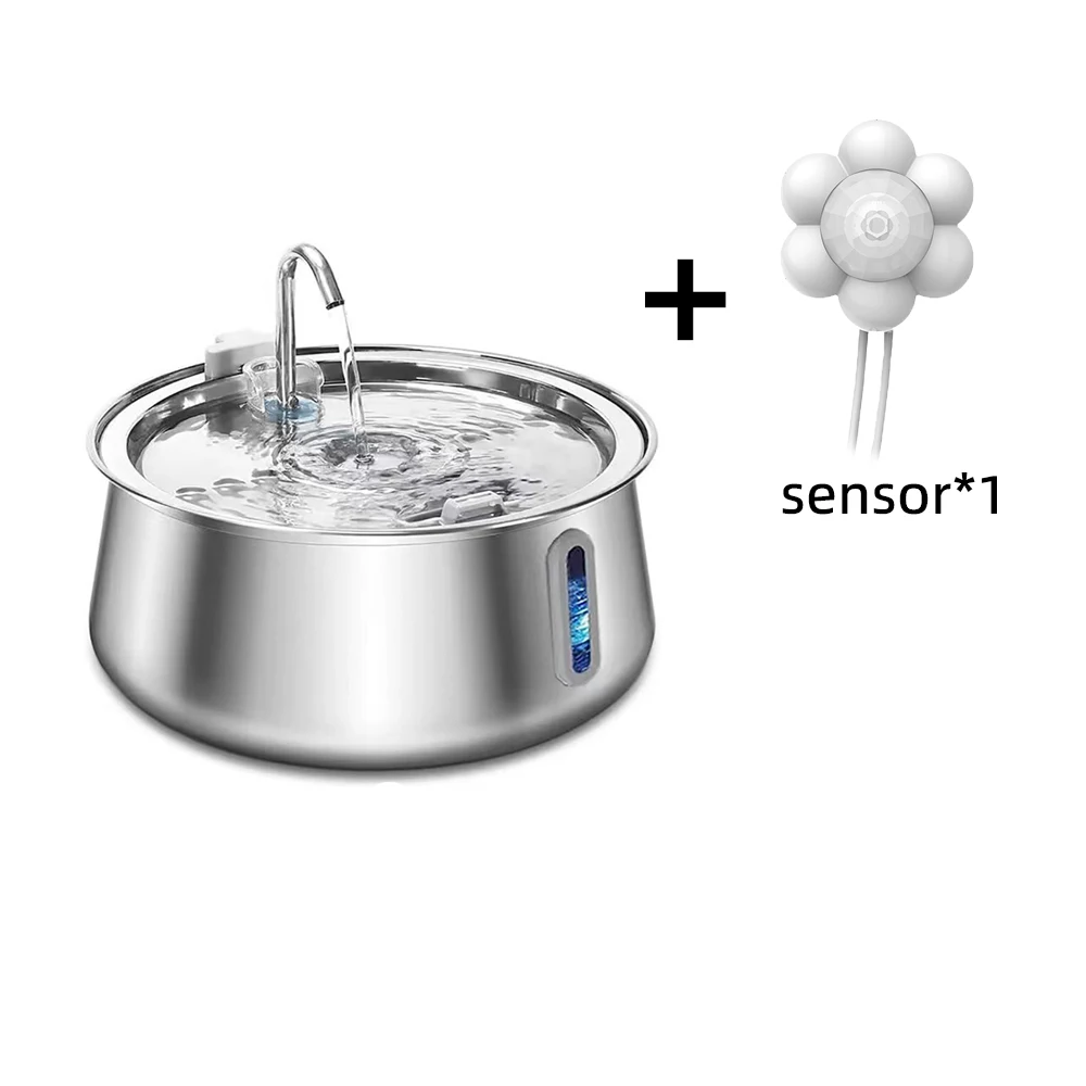 Stainless Steel Cat Fountain - 4L Automatic Pet Water Dispenser with Multi-Layer Filtration System