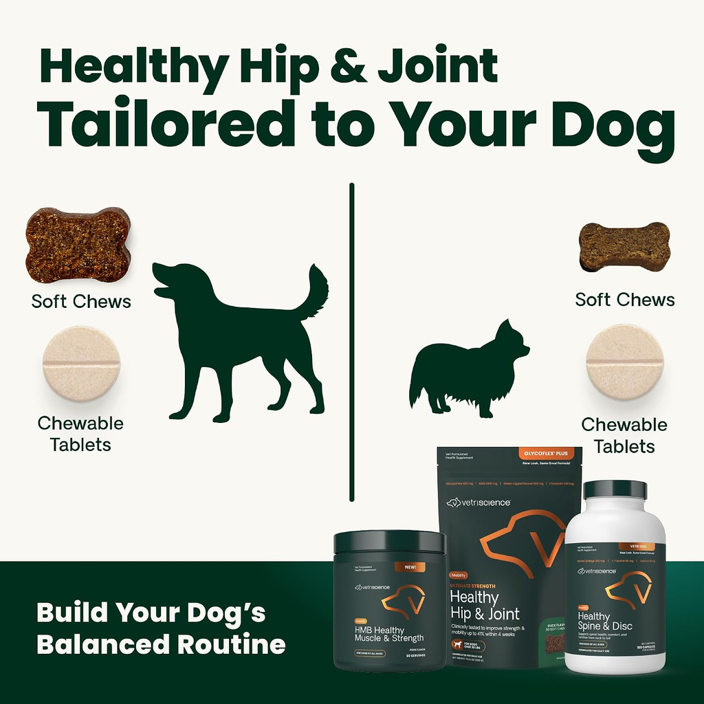 Ultimate Strength Hip and Joint Supplement for Dogs, 120 Tablets