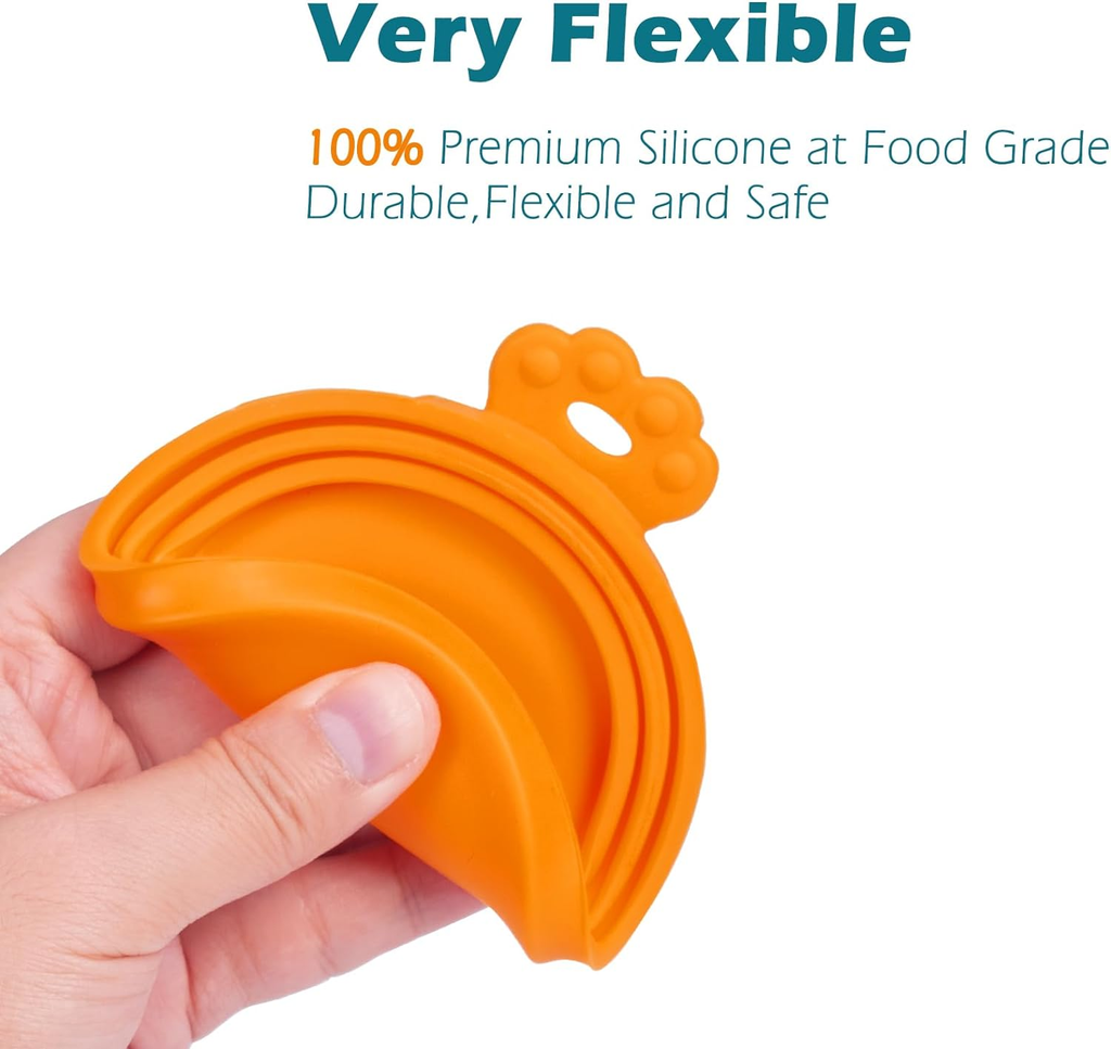 Universal Pet Food Can Covers - Set of 4 Lids for Dog and Cat Food