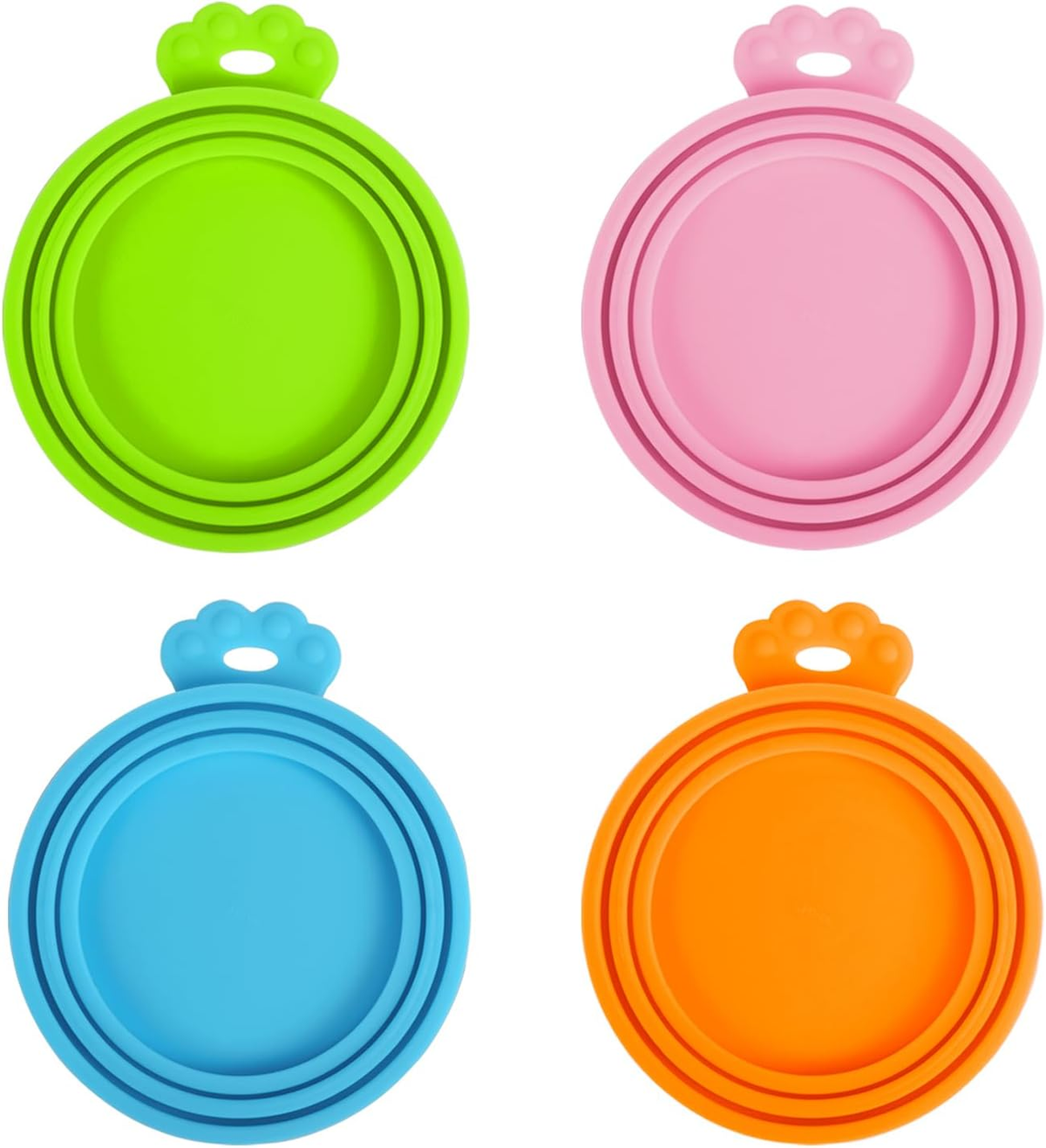 Universal Pet Food Can Covers - Set of 4 Lids for Dog and Cat Food